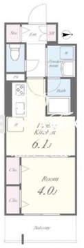 ルーツ両国東京 1006 間取り図