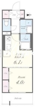 ルーツ両国東京 1106 間取り図