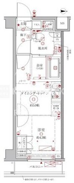 クレイシアIDZ幡ヶ谷 104 間取り図