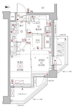 クレイシアIDZ幡ヶ谷 201 間取り図