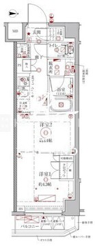 クレイシアIDZ幡ヶ谷 202 間取り図