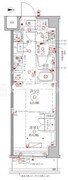 クレイシアIDZ幡ヶ谷 206 間取り図
