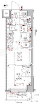 クレイシアIDZ幡ヶ谷 302 間取り図