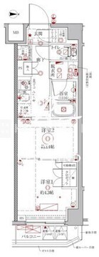 クレイシアIDZ幡ヶ谷 402 間取り図
