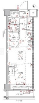 クレイシアIDZ幡ヶ谷 403 間取り図