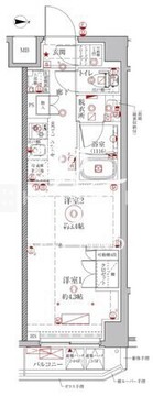 クレイシアIDZ幡ヶ谷 502 間取り図
