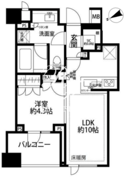 ザ・パークハウス目黒本町 403 間取り図