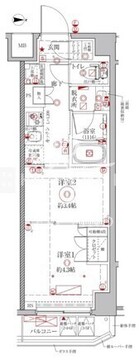 クレイシアIDZ幡ヶ谷 602 間取り図