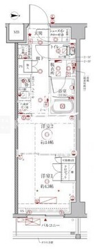 クレイシアIDZ幡ヶ谷 604 間取り図