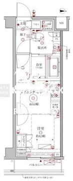 クレイシアIDZ幡ヶ谷 605 間取り図