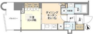 パークタワー勝どき M-1702 間取り図