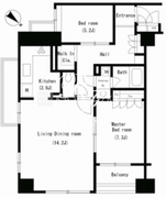パークアクシス南麻布 203 間取り図