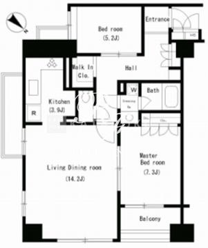 パークアクシス南麻布 203 間取り図
