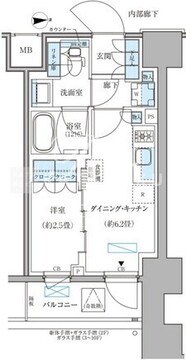 パークアクシス住吉ガーデンスクエア 203 間取り図