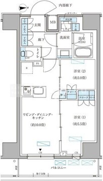 パークアクシス住吉ガーデンスクエア 312 間取り図