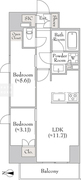 ルミーク錦糸町 1007 間取り図