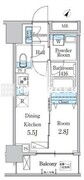 デュオフラッツ一之江ウエスト 604 間取り図