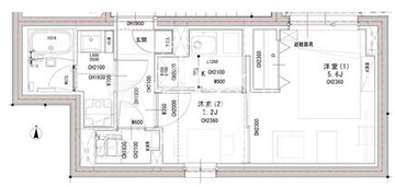 ラヴィエール荏原中延 203 間取り図