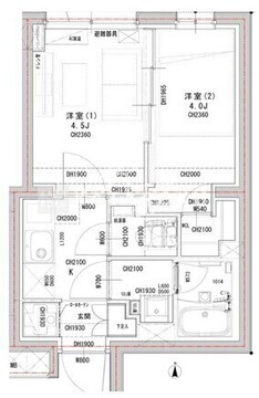 ラヴィエール荏原中延 301 間取り図