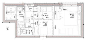 ラヴィエール荏原中延 303 間取り図