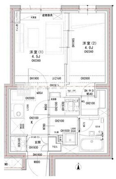 ラヴィエール荏原中延 401 間取り図