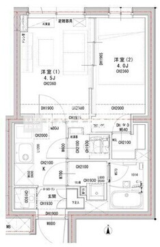 ラヴィエール荏原中延 501 間取り図