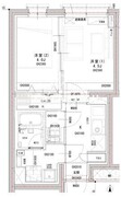 ラヴィエール荏原中延 502 間取り図