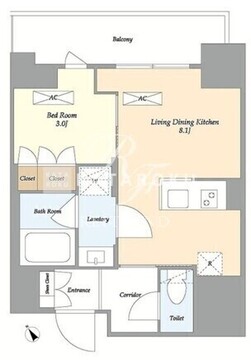 ルフォンリヴェント西巣鴨 502 間取り図