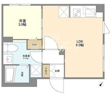 ウェルスクエア目黒 501 間取り図