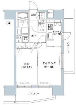 パークキューブ板橋本町 1101 間取り図