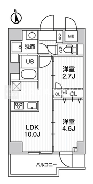 エスレジデンス千住大橋ブロード 403 間取り図