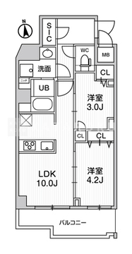 エスレジデンス千住大橋ブロード 701 間取り図