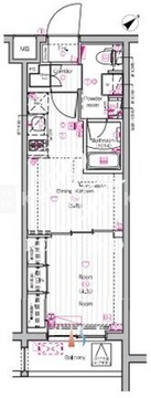 ザ・プレミアムキューブG東中野 517 間取り図