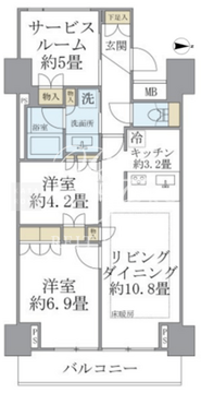 ブリリアイスト東雲キャナルコート 318 間取り図