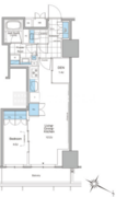 ルフォンプログレ北新宿 1307 間取り図