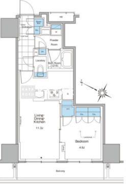 ルフォンプログレ北新宿 703 間取り図