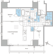 ルフォンプログレ北新宿 1306 間取り図