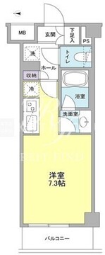 リバーレ蒲田仲六郷 407 間取り図