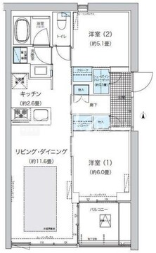 ガーデニエール砧ウエスト 250 間取り図