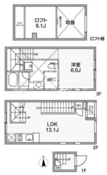 ルクレ自由が丘 201 間取り図