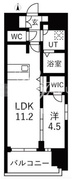 スプランディッド門前仲町 1401 間取り図