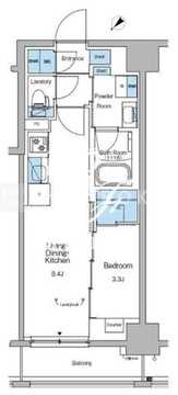ルフォンリヴェント門前仲町 402 間取り図
