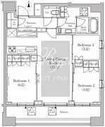 ザ・パークハビオ白金高輪 1201 間取り図