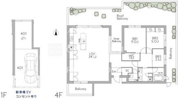グランデュオ三軒茶屋12 401 間取り図
