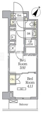 ラティエラ武蔵小山レジデンス 209 間取り図