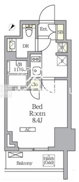 ラティエラ武蔵小山レジデンス 301 間取り図
