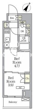 ラティエラ武蔵小山レジデンス 308 間取り図