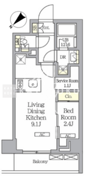 ラティエラ武蔵小山レジデンス 311 間取り図