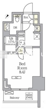ラティエラ武蔵小山レジデンス 401 間取り図