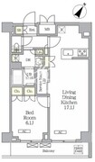 ラティエラ武蔵小山レジデンス 408 間取り図